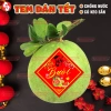 Tem dán trái bưởi Tết 2.026 Bính Ngọ hình thoi - Decal nhựa vinyl chống nước, sang trọng, cắt sẵn keo, nhiều size
