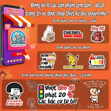 Tem Dán Xe Điện Decal Chống Nước Nắp Sạc Vinfast VF3-7 - Giá 25.000đ Mày Mò Store 8