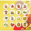 Tem decal dán Tết hình tròn 5x5 cm Set 50 miếng - Trang trí hộp bánh, kẹo, mứt 20.000₫ 5