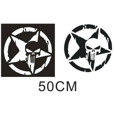 Tem decal ngôi sao - Dán nắp capo, nóc xe, lốp dự phòng, cá tính 77.000đ