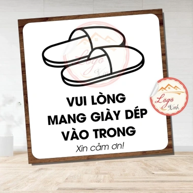 Tem Decal Nhắc Nhở Mang Giày Dép Trong Nhà – Không Cần Tháo, Chống Nước, Giá 15.000đ 3