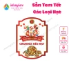 Tem Giấy Bóng Sticker Dán Tết intemgiare – Hạt Granola Macca Hạnh Nhân Óc Chó Ngũ Cốc 18.000đ 3