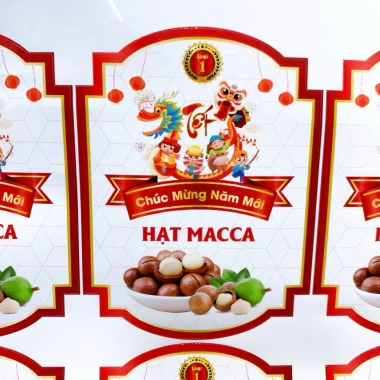 Tem Giấy Bóng Sticker Dán Tết intemgiare – Hạt Granola Macca Hạnh Nhân Óc Chó Ngũ Cốc 18.000đ