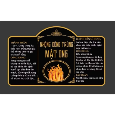Tem Giấy Đông Trùng Hạ Thảo Sang Trọng - Đẹp, Chất Lượng, Giá 29.000 VNĐ