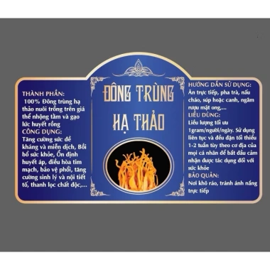 Tem Giấy Đông Trùng Hạ Thảo Sang Trọng - Đẹp, Chất Lượng, Giá 29.000 VNĐ