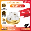 Tem in nhiệt 50x30mm - In mã dán cốc trà sữa, 800 tem 30m, sắc nét, giá 19.900 VND