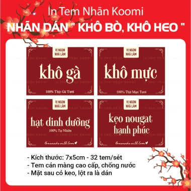 Tem khô gà, heo, bò, trâu gác bếp - Dán quà Tết, giảm giá, giá chỉ 29.000 VNĐ 2