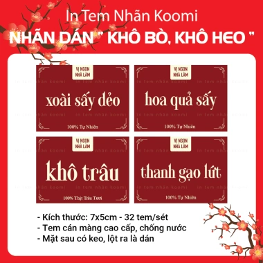 Tem khô gà, heo, bò, trâu gác bếp - Dán quà Tết, giảm giá, giá chỉ 29.000 VNĐ 4