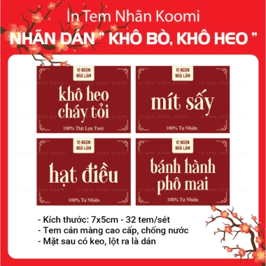 Tem khô gà, heo, bò, trâu gác bếp - Dán quà Tết, giảm giá, giá chỉ 29.000 VNĐ 5
