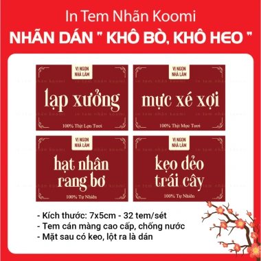 Tem khô gà, heo, bò, trâu gác bếp - Dán quà Tết, giảm giá, giá chỉ 29.000 VNĐ 6