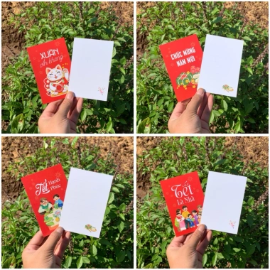 Tem khô gà, heo, bò, trâu gác bếp - Giá chỉ 25.000, tem Tết 6