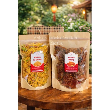 Tem khô gà lá chanh, bò, heo cháy tỏi, mực – Giá ưu đãi 25.000đ, thơm ngon, ăn liền 2
