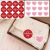 Tem nhãn dán tròn đỏ hồng Valentine TE81 - 10 tờ sticker trái tim dán hộp túi quà 28.000đ 6