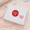 Tem nhãn dán tròn đỏ hồng Valentine TE81 - 10 tờ sticker trái tim dán hộp túi quà 28.000đ 7
