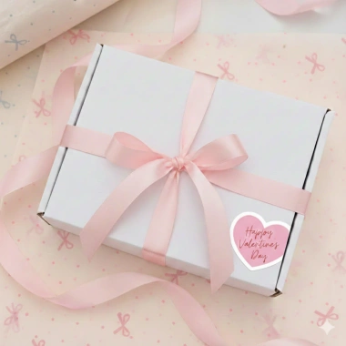 Tem nhãn dán tròn đỏ hồng Valentine TE81 - 10 tờ sticker trái tim dán hộp túi quà 28.000đ