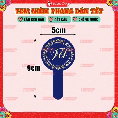 Tem Niêm Phong Dán Tết Sang Trọng - Chống Nước, Dán Hủ Thủy Tinh, Yến Sào, Hạt, Mứt Tết - Giá 22.500₫ 7