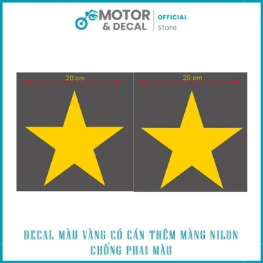 Tem Sao Vàng 3 Lớp Chống Nước, Chống Phai Màu - Dán Trang Trí Ô Tô Giá 30.000 10