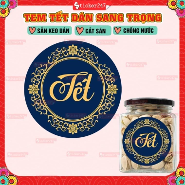 Tem Tết 2.026 Hình Tròn Sang Trọng – Decal Nhựa Chống Nước Dán Hũ PET, Thủy Tinh, Hộp Quà Cao Cấp - Giá Ưu Đãi 22.500₫ 6