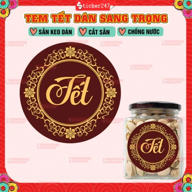 Tem Tết 2.026 Hình Tròn Sang Trọng – Decal Nhựa Chống Nước Dán Hũ PET, Thủy Tinh, Hộp Quà Cao Cấp - Giá Ưu Đãi 22.500₫ 9
