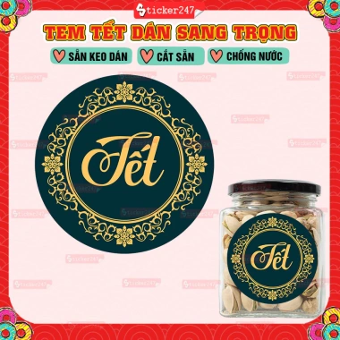 Tem Tết 2.026 Hình Tròn Sang Trọng – Decal Nhựa Chống Nước Dán Hũ PET, Thủy Tinh, Hộp Quà Cao Cấp - Giá Ưu Đãi 22.500₫ 10