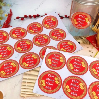Tem Tết Chống Nước Cắt Sẵn - Decal Dán Trang Trí Giỏ Quà, Hộp Bánh Kẹo, Giá Ưu Đãi 23.9k 2 Tem Tết Chống Nước Cắt Sẵn - Decal Dán Trang Trí Giỏ Quà, Hộp Bánh Kẹo, Giá Ưu Đãi 23.9k 2