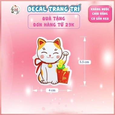 Tem Tết Chống Nước Cắt Sẵn - Decal Dán Trang Trí Giỏ Quà, Hộp Bánh Kẹo, Giá Ưu Đãi 23.9k