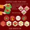 Tem Tết đa dạng dán hộp quà, bánh chưng, dưa hấu, hũ mứt, lọ hạt - Giá 19.680₫
