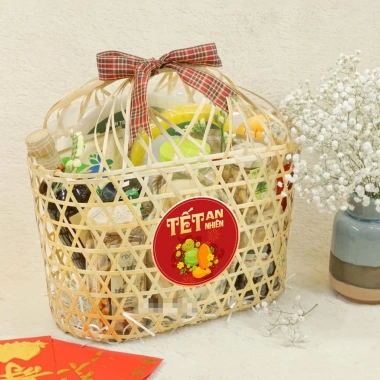Tem Tết đa dạng dán hộp quà, bánh chưng, dưa hấu, hũ mứt, lọ hạt - Giá 19.680₫