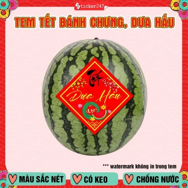 Tem Tết Dán Bánh Chưng, Bánh Tét Dưa Hấu Keo – Sticker Hình Thoi 2.026 22.500đ