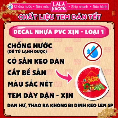 Tem Tết Dán Bánh Chưng Dưa Hấu Bưởi Sticker Hình Thoi 2.026 TET82 Giá 21.500 2