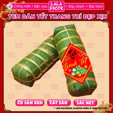 Tem Tết Dán Bánh Chưng Dưa Hấu Bưởi Sticker Hình Thoi 2.026 TET82 Giá 21.500 6