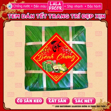 Tem Tết Dán Bánh Chưng Dưa Hấu Bưởi Sticker Hình Thoi 2.026 TET82 Giá 21.500 10
