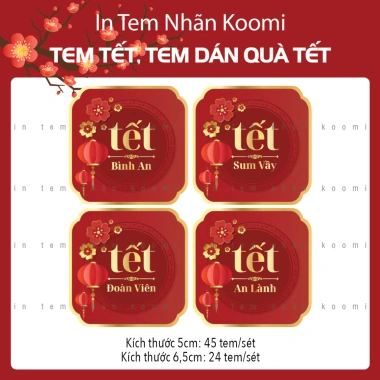 Tem tết dán chúc mừng năm mới - Giá 29.000đ, dán nhanh, thiết kế đẹp 2