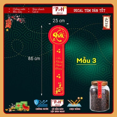 Tem Tết dán niêm phong chống nước, dán hộp hũ chai lọ mứt bánh kẹo - Giá chỉ 19.900đ 4