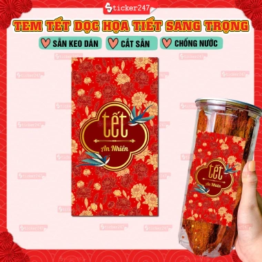Tem Tết Đong Đầy An Khang Dọc – Decal Chống Nước Dán Hộp Quà, Hủ Hạt, Kẹo 24.500₫ 9