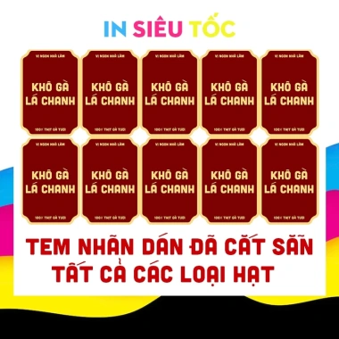 Tem tết khô gà cắt sẵn bo góc - Tem heo, trâu gác bếp, bò - Chỉ 18.000đ 8