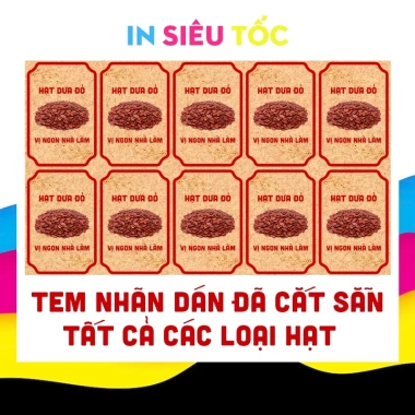 Tem Tết Kraf Hạt Đã Cắt Sẵn Bo Góc - Hạt Điều, Hướng Dương, Bí, Macca Giá 18.000đ 8
