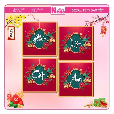 Tem Tết Phúc Lộc Cát An 2.026 - Dán Decal Chúc Mừng, Bánh, Kẹo - Giá 19.900 VND