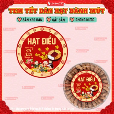 Tem Tết Việt Niêm Phong Hũ PET và Thủy Tinh - Decal Sang Dán Mứt, Bánh Kẹo, Hạt Dinh Dưỡng, Khô Bò Chống Nước - 12.5k 3 Tem Tết Việt Niêm Phong Hũ PET và Thủy Tinh - Decal Sang Dán Mứt, Bánh Kẹo, Hạt Dinh Dưỡng, Khô Bò Chống Nước - 12.5k 3
