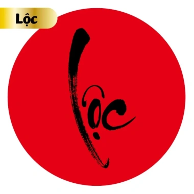 Tem thư pháp 9cm chữ Phúc Lộc Thọ - Trang trí Tết, quà tặng giỏ, giá chỉ 2.000₫