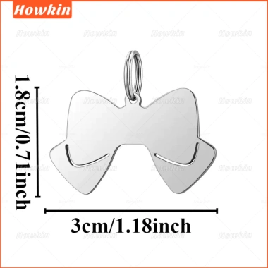 Tên cá tính Nơ chó mặt dây nơ thắt cổ - Thẻ ID chống mất cho chó mèo GP08