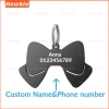 Tên cá tính Nơ chó mặt dây nơ thắt cổ - Thẻ ID chống mất cho chó mèo GP08 3