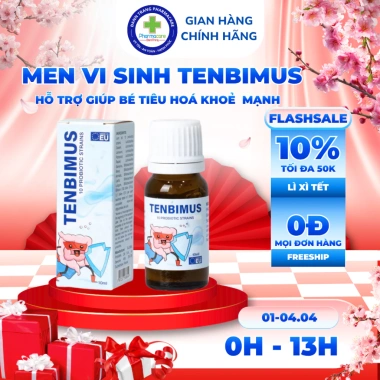 Tenbimus 10ml Men 10 chùng - Cải thiện biếng ăn, tăng đề kháng, giảm khóc dạ đề - 350.000₫