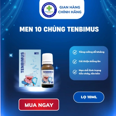 Tenbimus 10ml Men 10 chùng - Cải thiện biếng ăn, tăng đề kháng, giảm khóc dạ đề - 350.000₫
