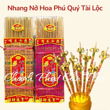 Tép 18 cây Nhang Thơm Nở Hoa Chữ Phú Quý Tài Lộc - Đốt Tết, Gia Tiên, Giá 51.000