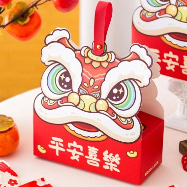 Tết 2.025 Hộp Giấy Đầu Lân & Gấu Trúc Đựng Bánh Mứt, Sét Nét, Giá ưu đãi 110.000đ 7