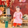 Tết 2.026 Áo Dài Tơ Thêu & Quần Lụa Trúc Vân Đình bé gái - Màu hồng, nơ hoa đá, 225k 5