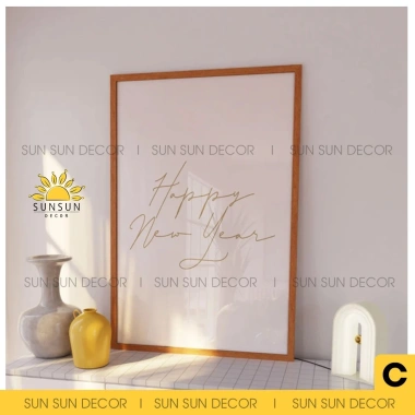 Tết 2.026 Tranh canvas chữ Happy New Year trang trí phòng giá ưu đãi 114k 6