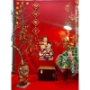 Tết 2.026 Vải Nhung Đỏ Con Công Phông Nền Trang Trí Bàn 50k - Lotso Decor VN 6