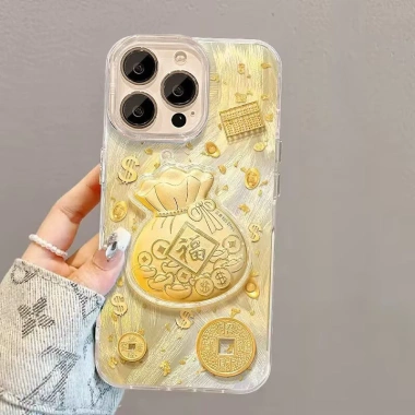 Tết Nguyên Đán Túi May Mắn Tiền 3D và Ốp Lưng OPPO Reno 15/15F 5G Silicon Mềm Chống Rơi - Giá Ưu Đãi 86.819₫
